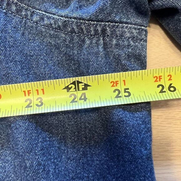 BRECKENRIDGE Womens Blue Jean Jacket Sz 2X Silver Studs Flaw/Studs Loose/Missing - Picture 10 of 12